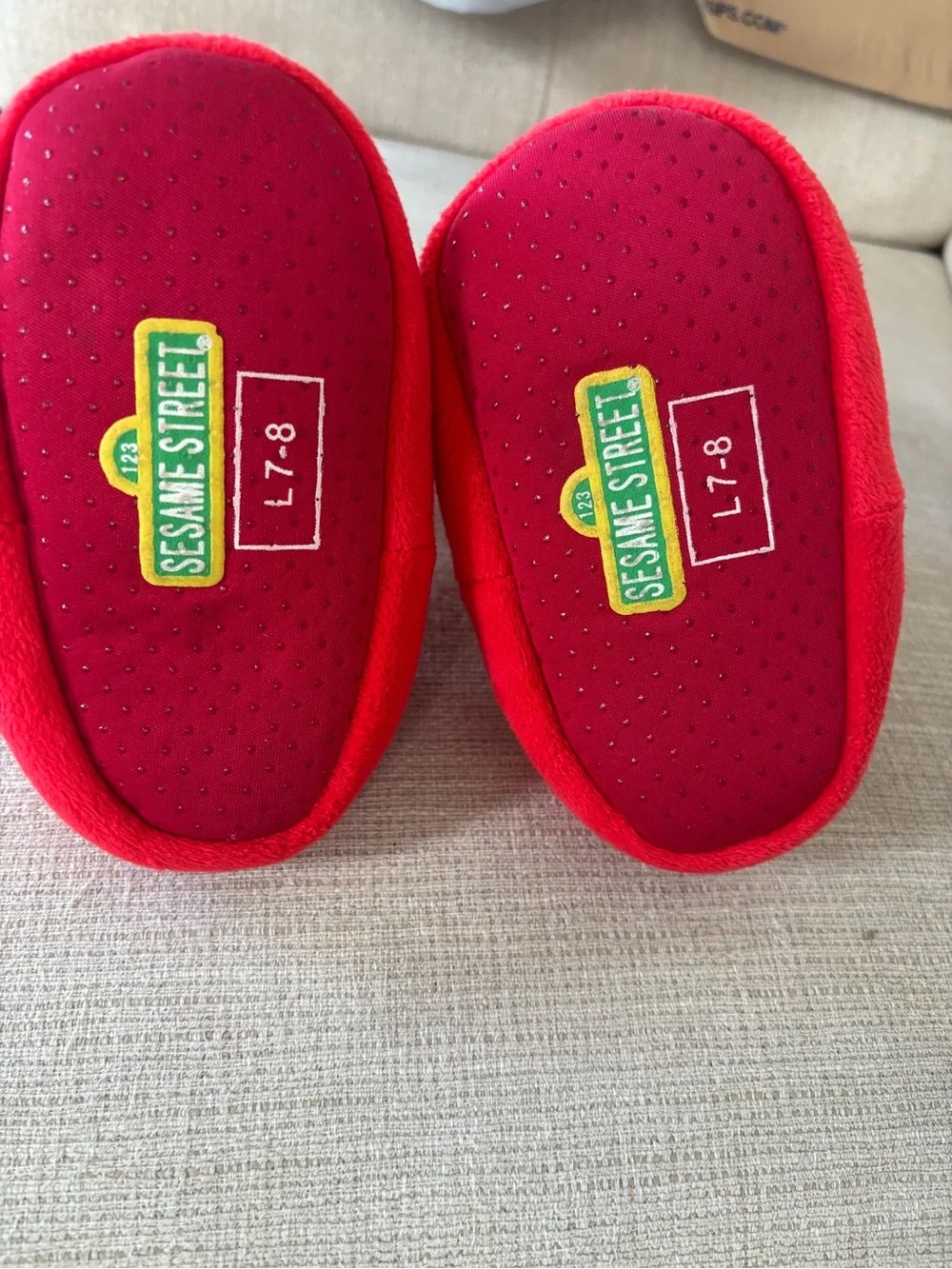 Sesame Street Elmo Red and Orange Kids Slippers